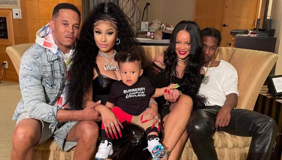 ‘Auntie’ Rihanna and A$AP Rocky Hang Out With Nicki Minaj and Baby ‘Papa Bear’