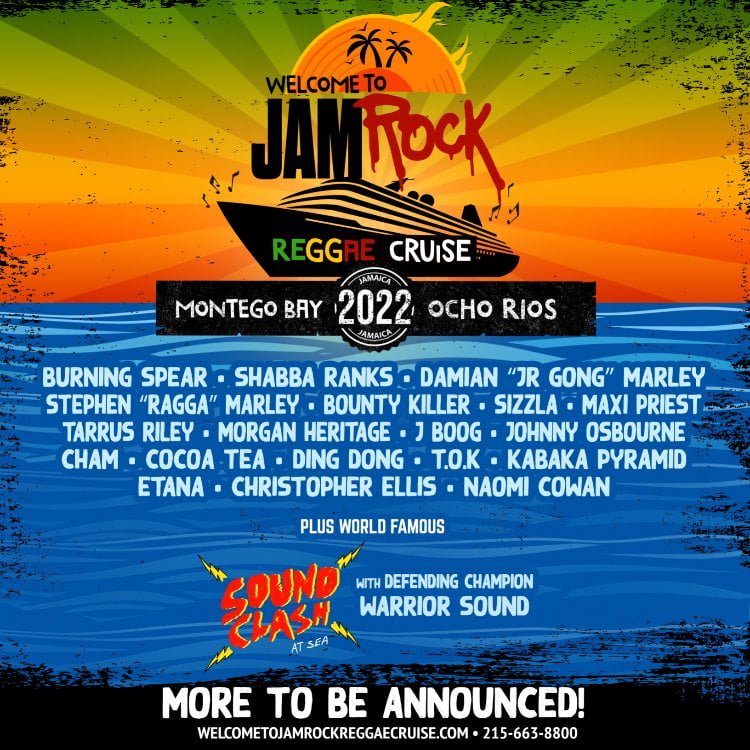 Welcome To Jamrock Reggae Cruise Sails December 7-12, 2022