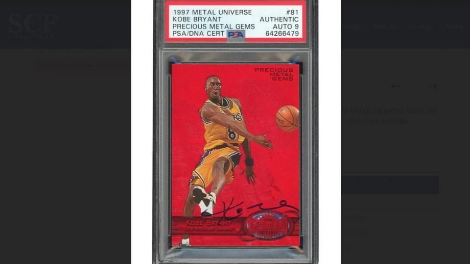 Rare Kobe Bryant Card With his Signature Expected to Sell For More Than $1 Million At Upcoming Auction